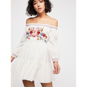 Free People embroidered Sunbeam dress XS